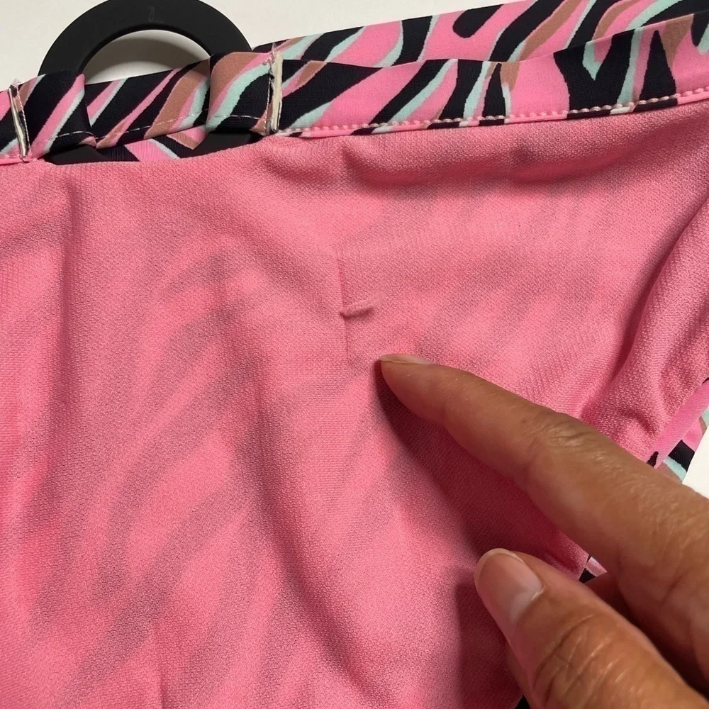 Bikini Lab Wild Child High Waist Bikini Bottoms M Pink Zebra